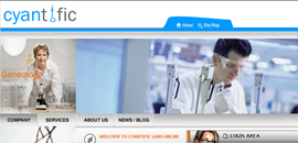 Cyantific Website image