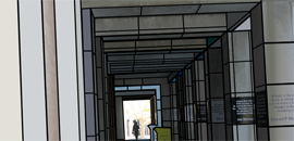 Hallway Illustration Rendering